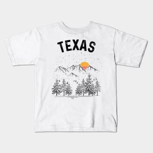 Texas State Vintage Retro Kids T-Shirt